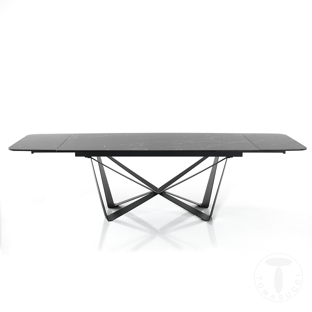 Extendable Table - Gram Matt Black Marble