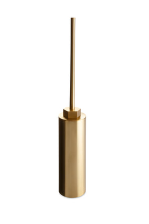 Satin Gold Bathroom Brush Holder - Wall Mounted - Alinterio